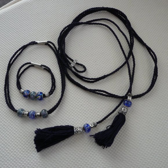 Cord belt, bracelet & necklace - Picture 8 of 8
